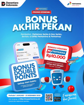 Bonus akhir pekan 14 September 2025. (mypertamina)